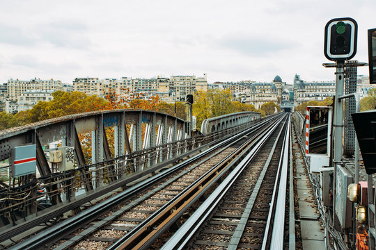Bir-Hakeim metro station in Paris, France
