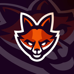 Fox esport gaming mascot emblem Premium Vector