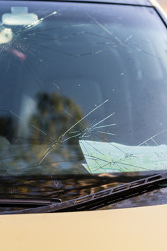 cracked windscreen from hail