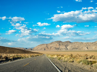 Lonely stretch of road between US Route 6 between Tonopah and Ely, Nevada