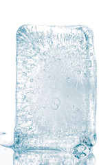 Ice block, isolated on white background.