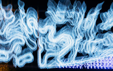 Abstract background with curved light outlines