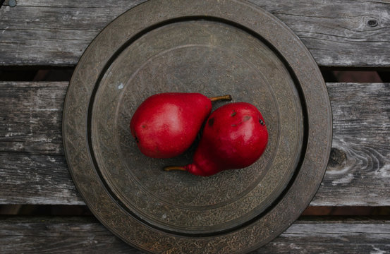 Anjou Pears On A Plate