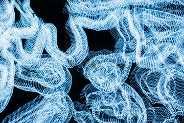 Abstract background with curved light outlines