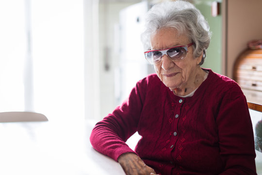 Grandma posing as a model