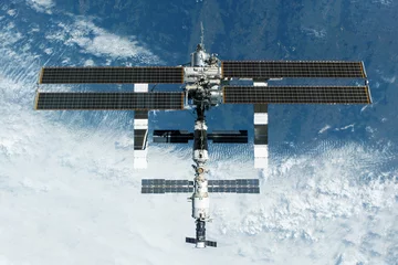 Papier Peint photo Lavable Nasa La Station spatiale internationale, l& 39 ISS a développé. Les éléments de cette image ont été fournis par la NASA