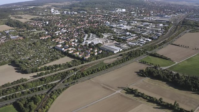 Drone Aerial Shot of G&ouml;ttingen in Lower Saxony, Germany.
