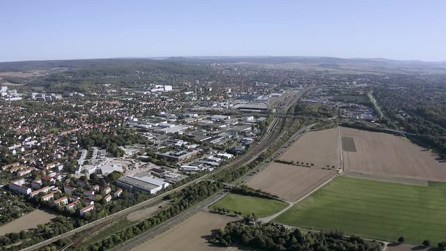 Drone Aerial Shot of G&ouml;ttingen in Lower Saxony, Germany.