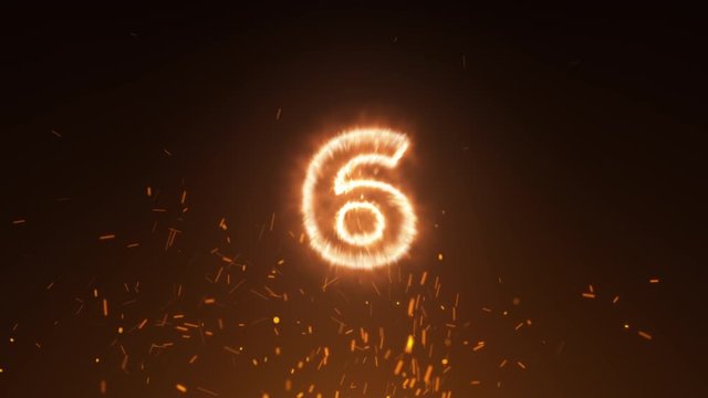 4K Fire 10 seconds Countdown