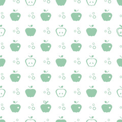 Seamless pattern with apples. Fruit background.