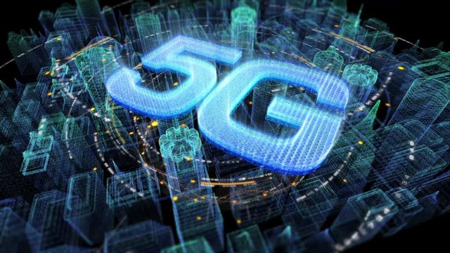 Advance holographic 5G icon digital wireless high speed fifth innovative generation for cellular network connectivity, high speed Internet broadband network
