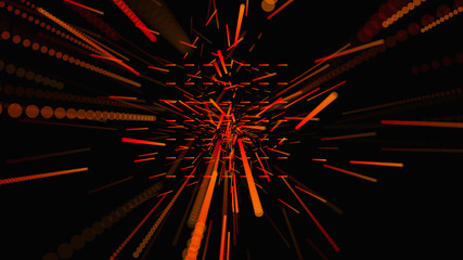 Abstract 3d rendering glowing lines background