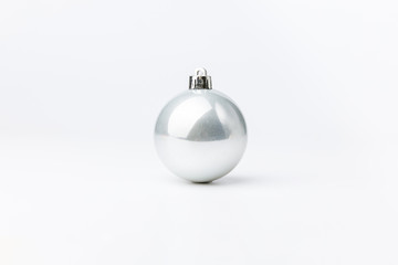 Christmas ball on white background. Christmas decor and toys. 