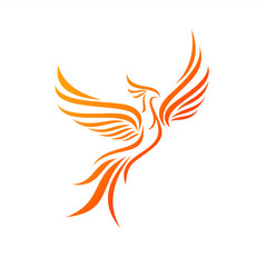 Charming Illustration Phoenix Logo Concept