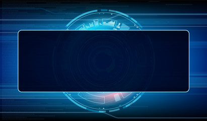 Futuristic screen of a modern device. Control panel