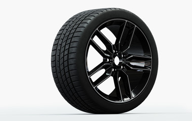 Obraz premium Close-up of One Black and White ten branchs rim
