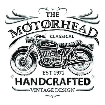 motorbike printing illustration graphic design