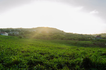 Sun Rising Over The Mountain