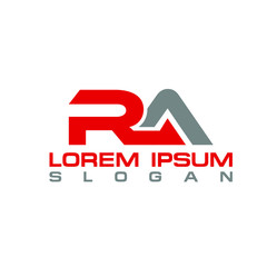 Initial letter RA Business Logo design and corporate identity design  