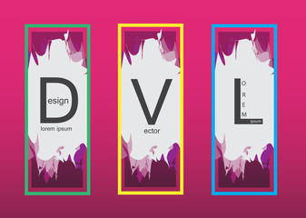 Modern vector abstract banner with frame style grunge colorful 