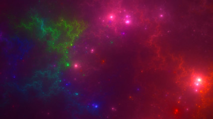 3D rendering abstract fractal technology wallpaper 