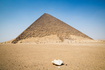 The Red pyramid at Dahshur Necropolis, Al Marazeek - Dahshour, Al Giza Desert, Giza Governorate,...