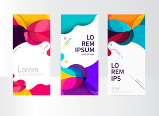 creative vector yellow, blue, violet and white business brochure. Design template. modern abstract background yellow and red waves .EPS 10