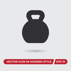 Kettlebells vector icon in modern style for web site and mobile app