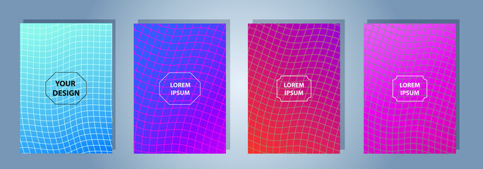 Abstract vector pattern gradient background templates. Modern geometric design with minimal geometric shapes