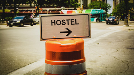 Street Sign to Hostel