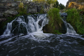 Water flowing in waterfall