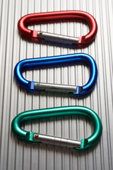 Carabiners close up