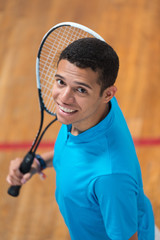 tennis player looking at the camera