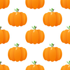 Seamless colorful pumpkins pattern with vegetables gradient flat style design vector illustration isolated on white background