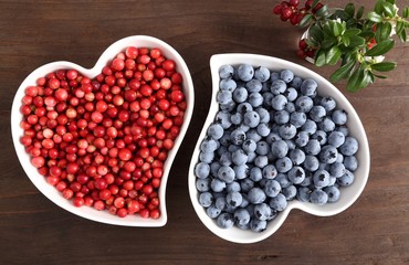 Blueberries and cowberries.