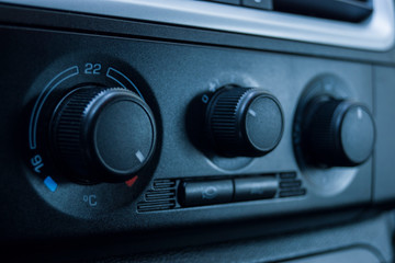control panel of car