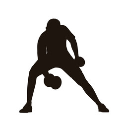Man Exercise With Dumbbells Silhouette