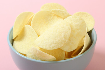 potato chips on the table. Snacks.