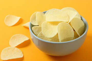 potato chips on the table. Snacks.