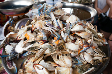 Pickled Blue Crab in Thai market