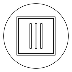 Drying without spin Clothes care symbols Washing concept Laundry sign icon in circle round outline black color vector illustration flat style image