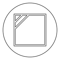 Dry in shade Drying Clothes care symbols Washing concept Laundry sign icon in circle round outline black color vector illustration flat style image