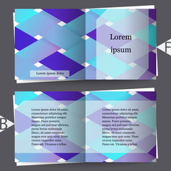 Fototapeta premium Colorful abstract 3d stripe background. Brochure template. Eps10 Vector illustration