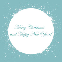 Christmas card, blue design vector illustration