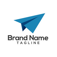 paper plane logo vector