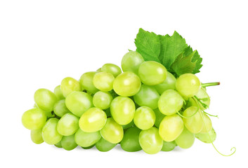 Bunch of fresh ripe juicy grapes isolated on white