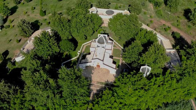 Flight over Rupite in Bulgaria during the summer