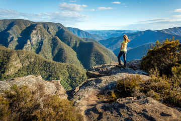 Exploring wild mountain ranges of NSW Australia © Leah-Anne Thompson