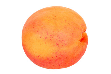 Ripe apricot isolated on white background