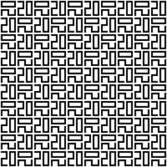 2020 woven style seamless vector black and white pattern